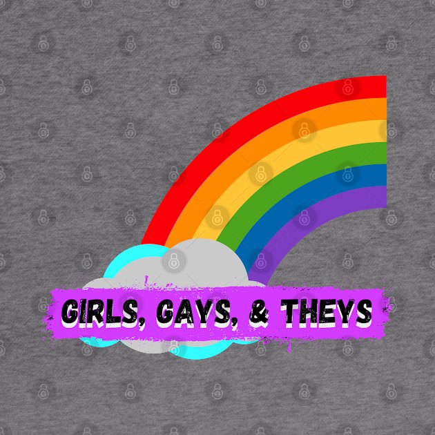 Girls, Gays, and Theys – Half Rainbow with Clouds by KoreDemeter14